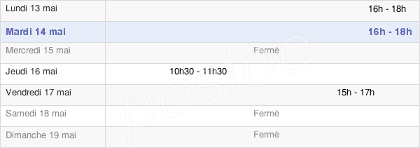 horaires d'ouverture de la Mairie De Sempigny