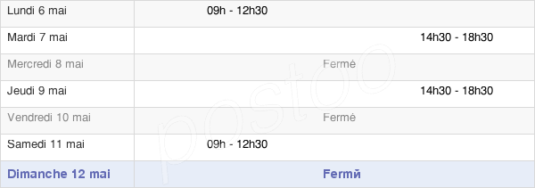 horaires d'ouverture de la Mairie De Chantemerle-Lès-Grignan