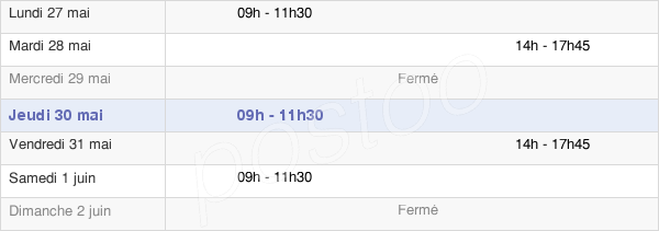 horaires d'ouverture de la Mairie De Béthisy-Saint-Martin