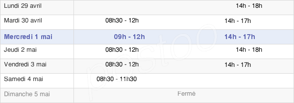 horaires d'ouverture de la Mairie De Verneuil-En-Halatte