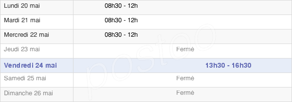 horaires d'ouverture de la Mairie D'Éloie