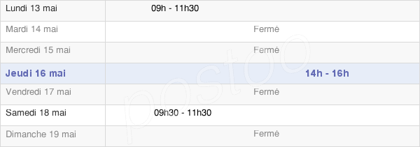 horaires d'ouverture de la Mairie De La Chaise-Baudouin
