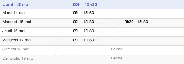 horaires d'ouverture de la Mairie De Montmartin-Sur-Mer
