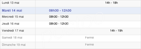 horaires d'ouverture de la Mairie De Villiers-Fossard