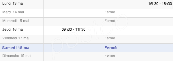 horaires d'ouverture de la Mairie De Fontaine-Lès-Boulans