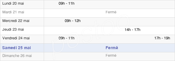 horaires d'ouverture de la Mairie De Fiennes