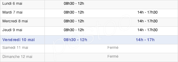 horaires d'ouverture de la Mairie De Saint-Léger-Lès-Domart