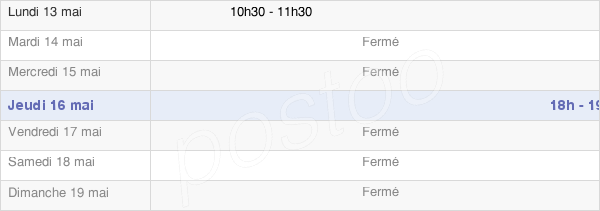 horaires d'ouverture de la Mairie De Fontaine-Le-Sec