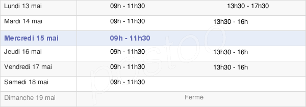 horaires d'ouverture de la Mairie De Langrune-Sur-Mer