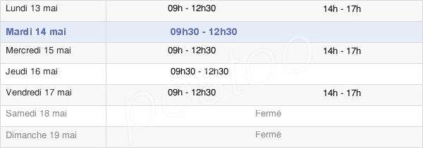 horaires d'ouverture de la Mairie De Magny-Le-Désert