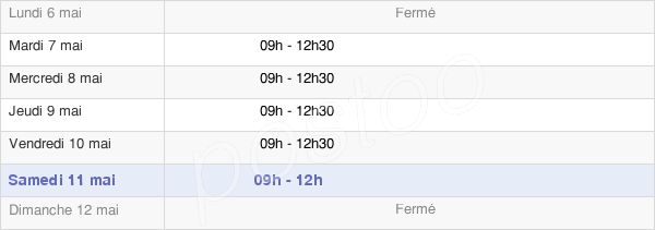 horaires d'ouverture de la Mairie De Bazoches-Sur-Hoëne
