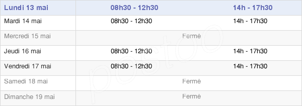 horaires d'ouverture de la Mairie De Varennes-Sur-Fouzon