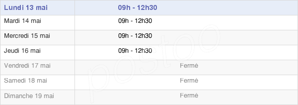horaires d'ouverture de la Mairie De Bretagne