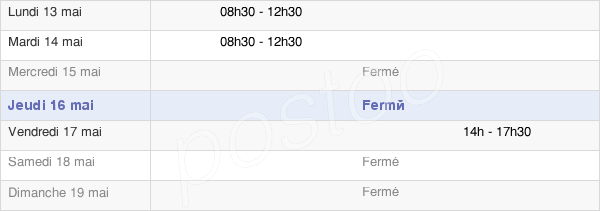 horaires d'ouverture de la Mairie De Vicq-Exemplet
