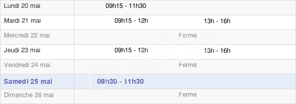 horaires d'ouverture de la Mairie De Sainte-Gemme