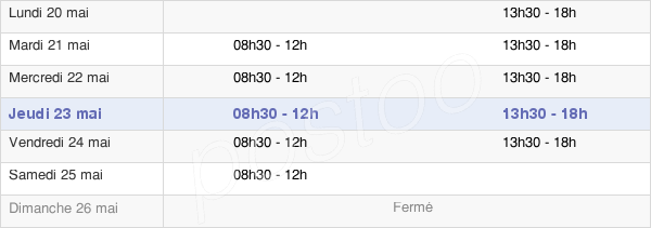 horaires d'ouverture de la Mairie D'Issoudun