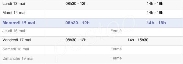 horaires d'ouverture de la Mairie Du Menoux