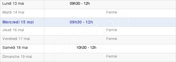 horaires d'ouverture de la Mairie De Thonne-Le-Thil