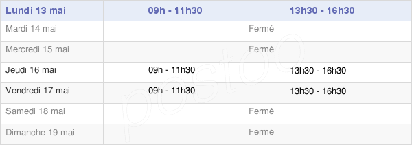 horaires d'ouverture de la Mairie De Laneuville-Sur-Meuse