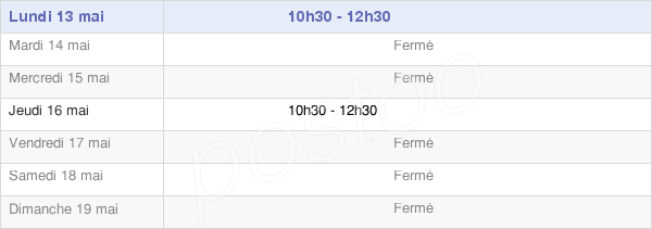 horaires d'ouverture de la Mairie De Pagny-La-Blanche-Côte
