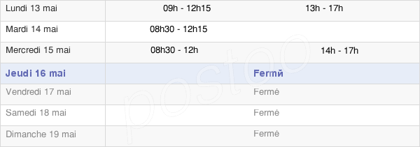 horaires d'ouverture de la Mairie De Saint-Priest-La-Marche