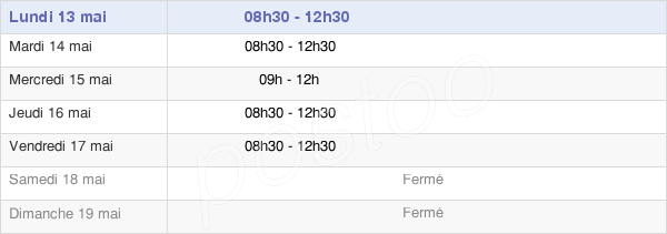 horaires d'ouverture de la Mairie De Sens-Beaujeu