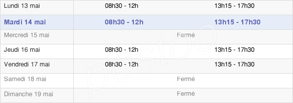 horaires d'ouverture de la Mairie De Ferriere-Sur-Beaulieu