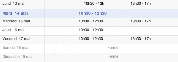 horaires d'ouverture de la Mairie De Saint-Nicolas-De-Bourgueil