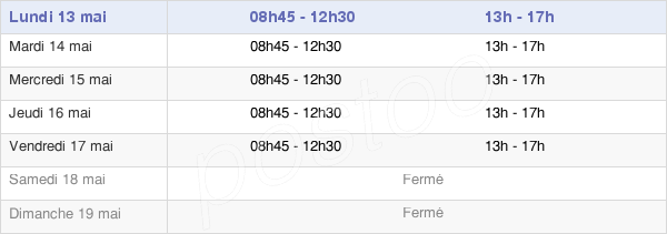 horaires d'ouverture de la Mairie De Savigny-En-Véron