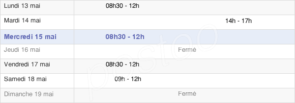 horaires d'ouverture de la Mairie De Saint-Étienne-De-Chigny