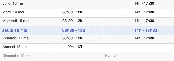horaires d'ouverture de la Mairie D'Ambrières-Les-Vallées
