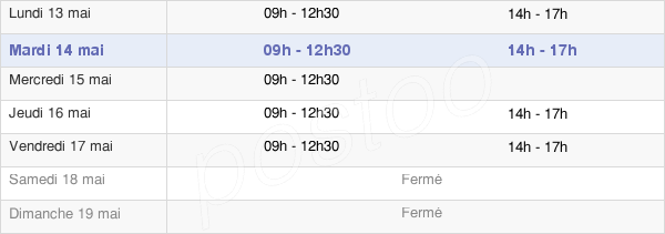 horaires d'ouverture de la Mairie De Saint-Charles-La-Forêt
