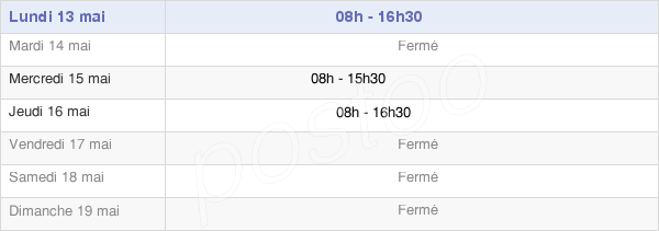 horaires d'ouverture de la Mairie De Bleigny-Le-Carreau