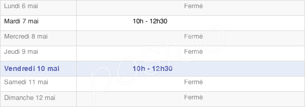 horaires d'ouverture de la Mairie De Pont-Sur-Vanne