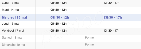 horaires d'ouverture de la Mairie De Saint-Sauveur-En-Puisaye