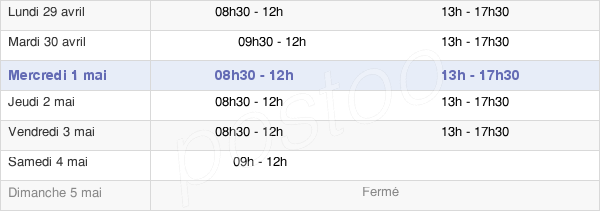 horaires d'ouverture de la Mairie D'Auxerre