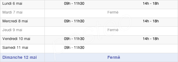 horaires d'ouverture de la Mairie De Follainville-Dennemont