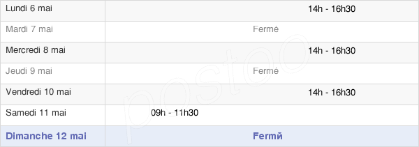 horaires d'ouverture de la Mairie D'Oinville-Sur-Montcient