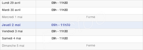 horaires d'ouverture de la Mairie De Milon-La-Chapelle