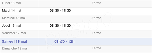 horaires d'ouverture de la Mairie De Fraimbois