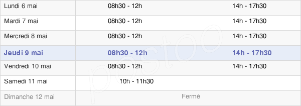 horaires d'ouverture de la Mairie Du Donjon
