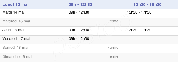 horaires d'ouverture de la Mairie De Moncel-Sur-Seille