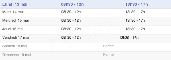horaires d'ouverture de la Mairie De Beuzec-Cap-Sizun