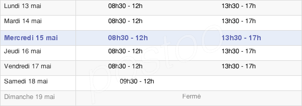 horaires d'ouverture de la Mairie De L'Hôpital-Camfrout