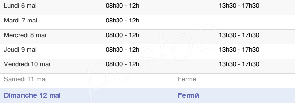 horaires d'ouverture de la Mairie De Lampaul-Plouarzel