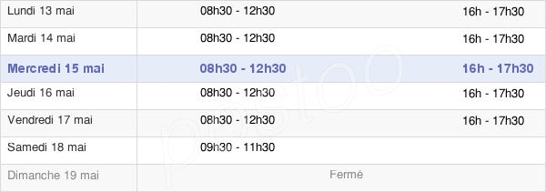 horaires d'ouverture de la Mairie De Ligny-En-Cambrésis