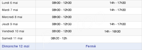 horaires d'ouverture de la Mairie De Flines-Lez-Râches