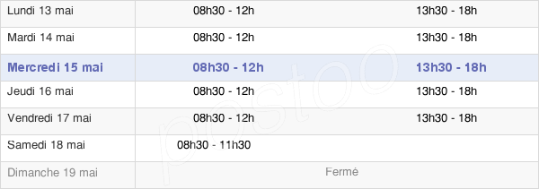 horaires d'ouverture de la Mairie D'Hergnies