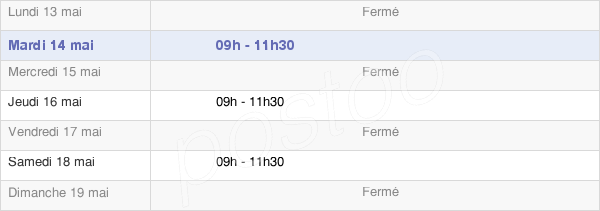 horaires d'ouverture de la Mairie De Messimy-Sur-Saône