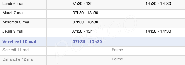 horaires d'ouverture de la Mairie D'Anses-D'Arlet